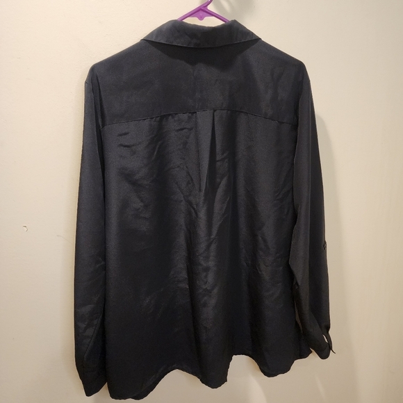 NOTATIONS Women's Black Plus Size Button Down Long Sleeves Shirt Size 3X - Picture 7 of 10